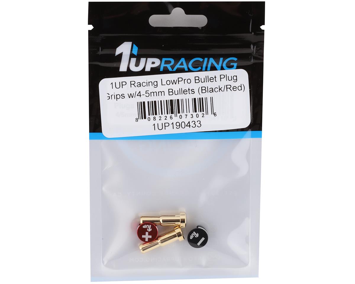 LowPro Bullet Plug Grips w/4-5mm Bullets (Black/Red)