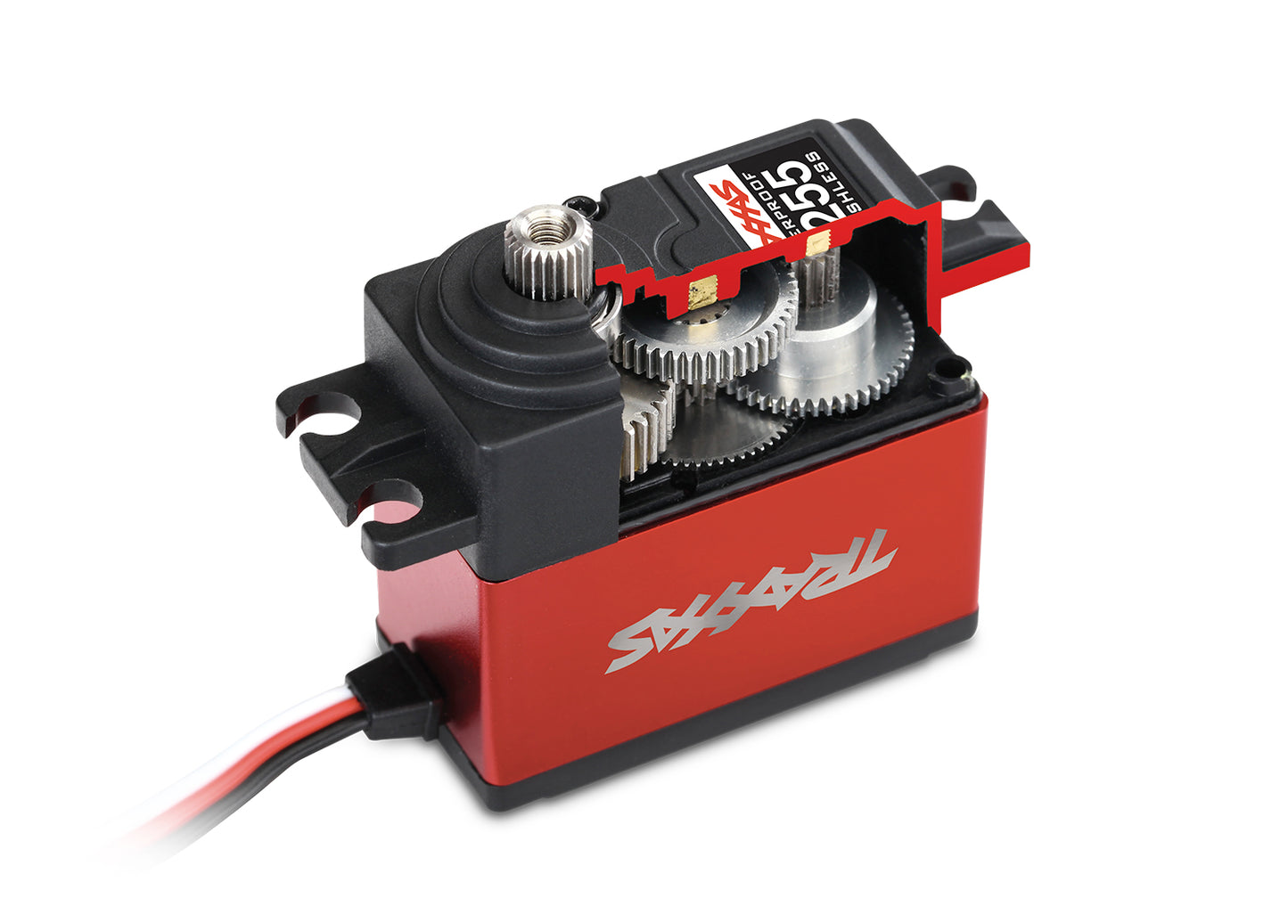 400 High Torque Metal Gear Waterproof Brushless Servo (Red) (High Voltage)