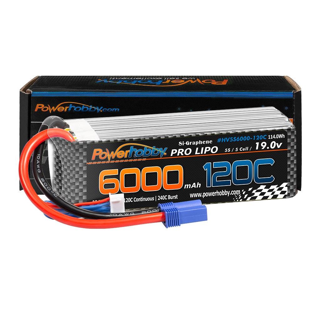 POWERHOBBY 5S 19.0V 6000MAH 120C GRAPHENE + HV LIPO BATTERY W EC5 PLUG