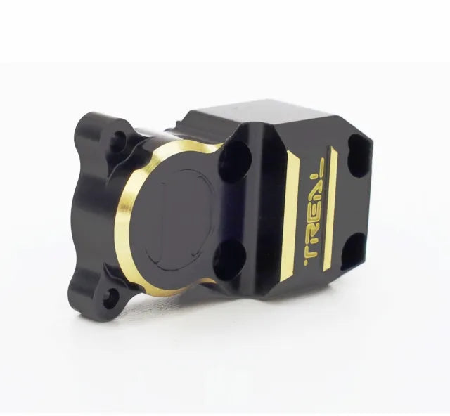 SCX24 90081 Brass Diff Cover(1) Fitting Both Front and Rear Axle - Black