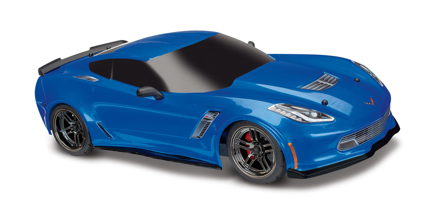 Body, Chevrolet Corvette Z06, blue (painted, decals applied)