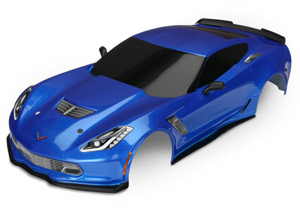 Body, Chevrolet Corvette Z06, blue (painted, decals applied)