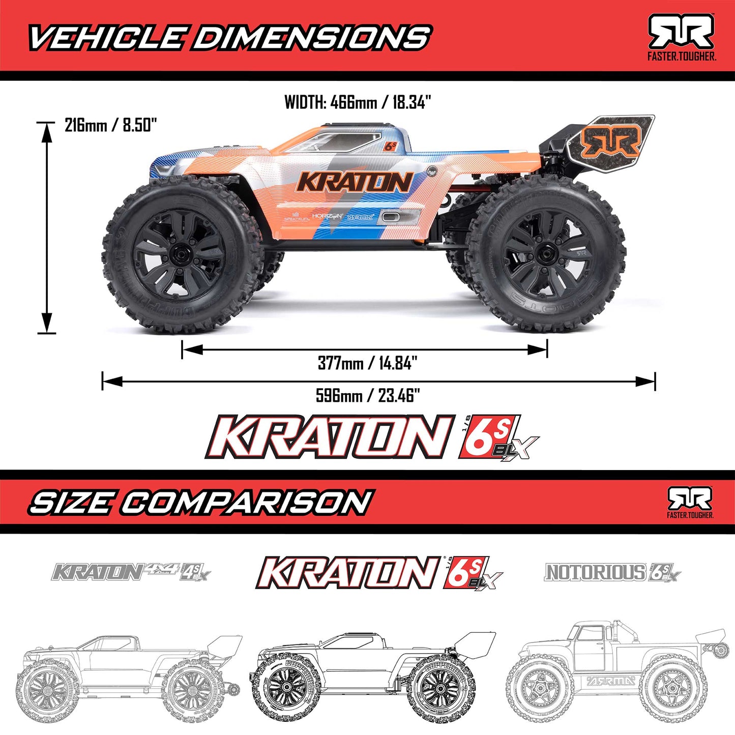 1/8 KRATON 6S 4X4 RTR Brushless Speed Truck