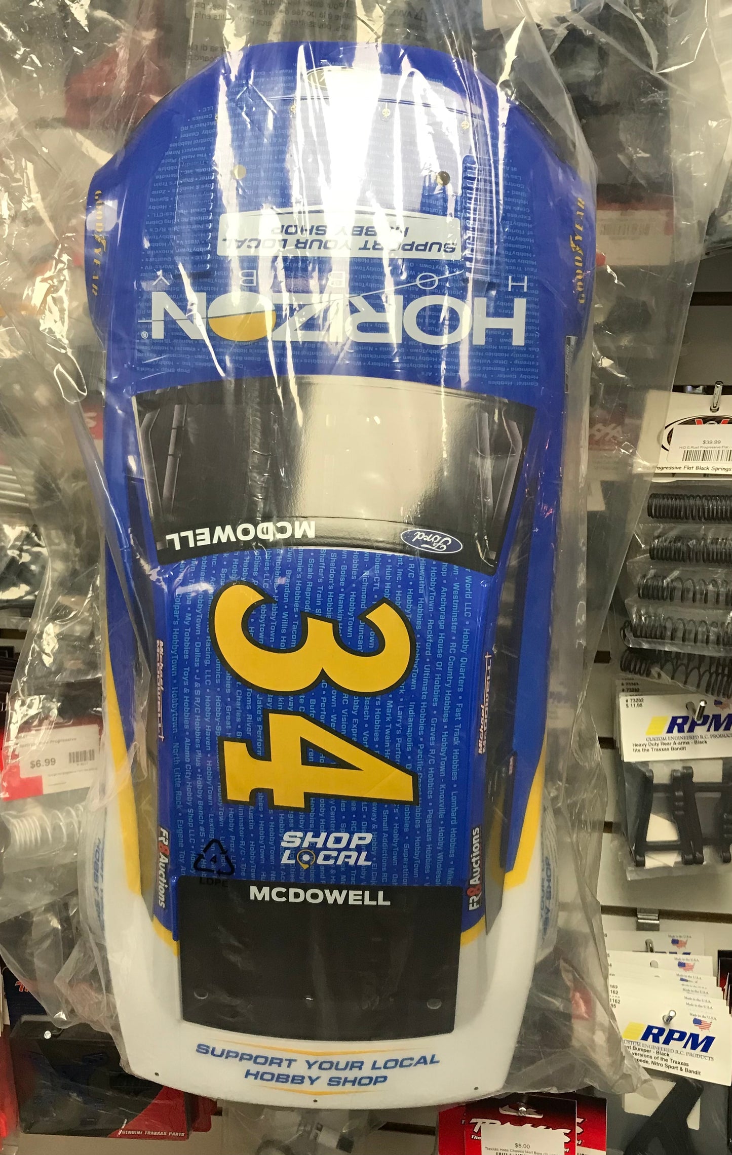 Arrma Limited Edition No.34 Ford Mustang NASCAR Cup Series Body: INFRACTION 6S Body Only