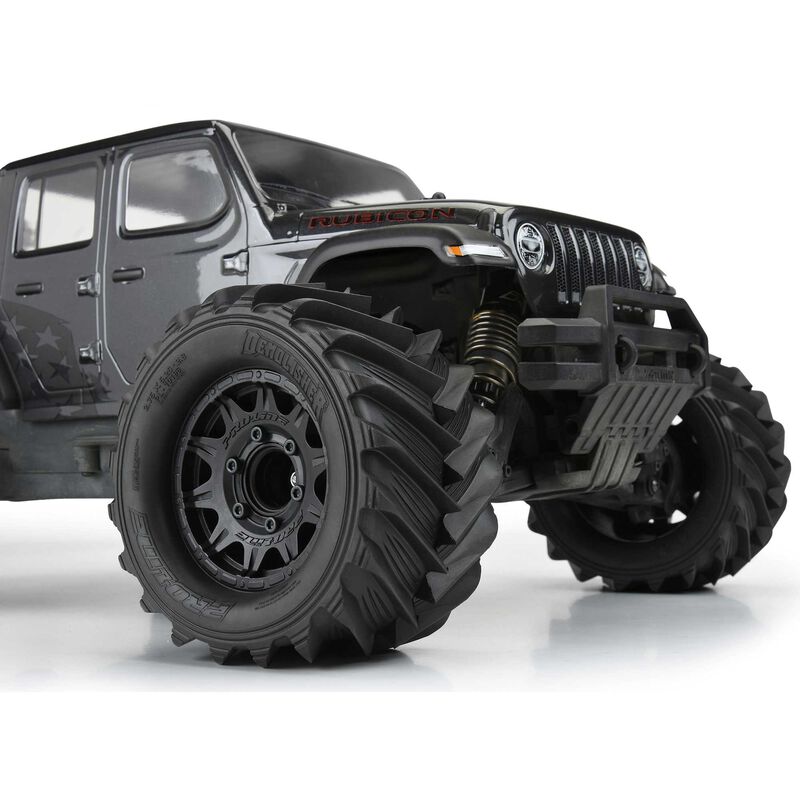 1/10 Demolisher Front/Rear 2.8" MT Tires Mounted 12mm Blk Raid (2)