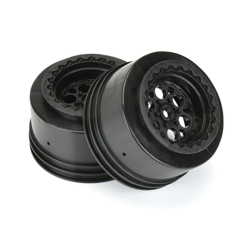 1/10 Showtime+ Wide Rear 2.2"/3.0" 12mm Drag Wheels (2) Black