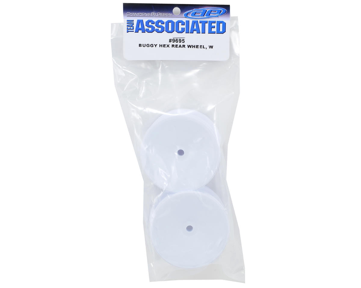 Team Associated 1/10 Rear 12mm Hex Wheels, White (2): Buggy