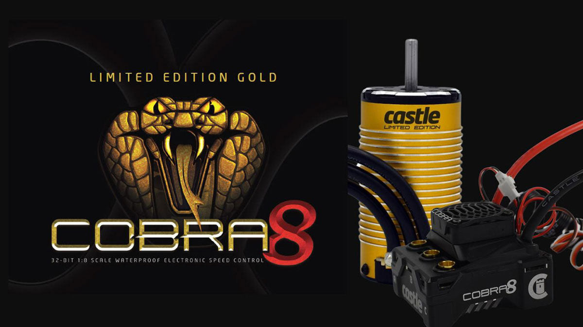 Cobra 8, 25.2V ESC with Limited Edition Gold 1515-2200kV V2 Sensored Motor