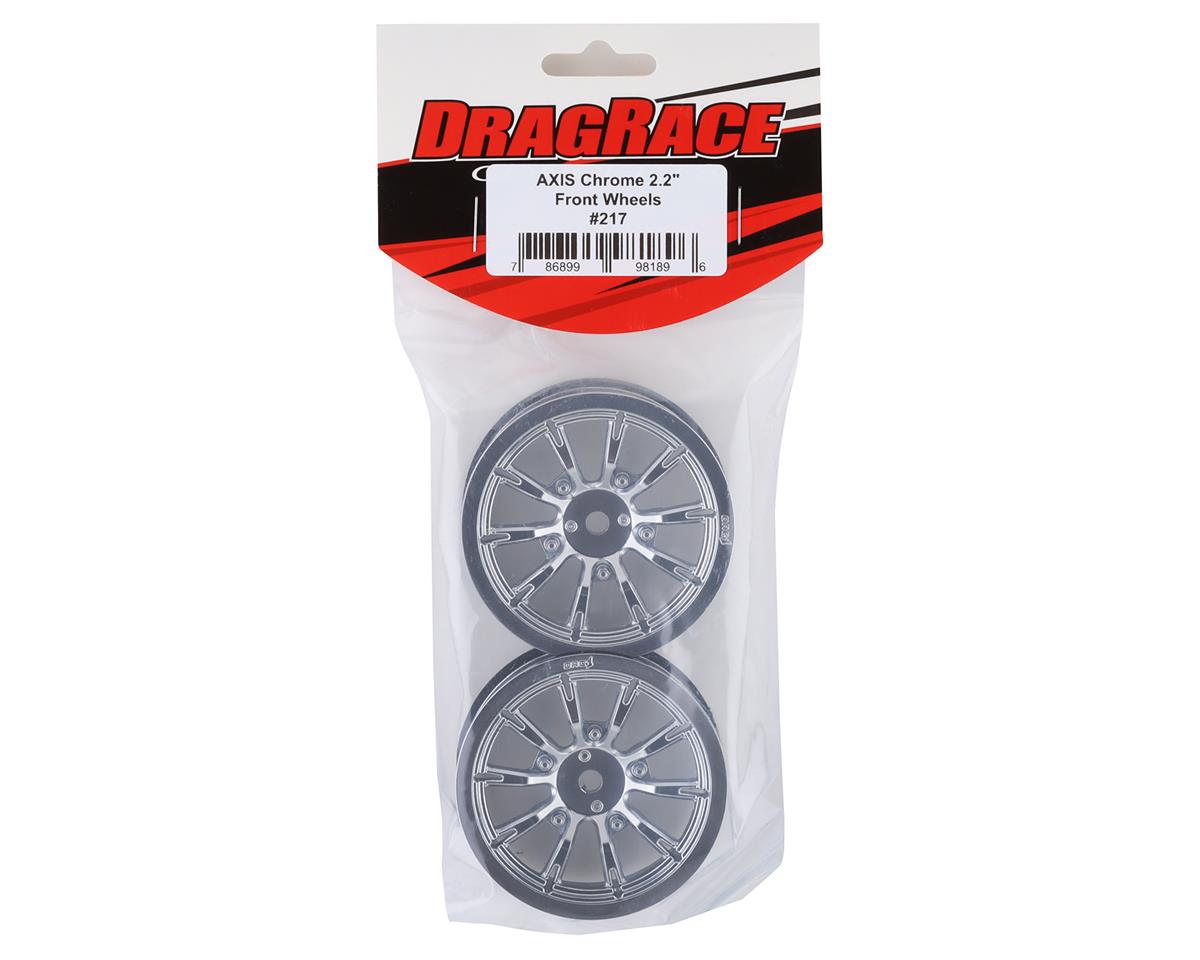 DragRace Concepts AXIS 2.2" Drag Racing Front Wheels w/12mm Hex (Chrome) (2)