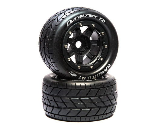 DuraTrax Bandito MT Belted 2.8" Pre-Mounted Truck Tires (Black) (2) (1/2 Offset) w/17mm Hex