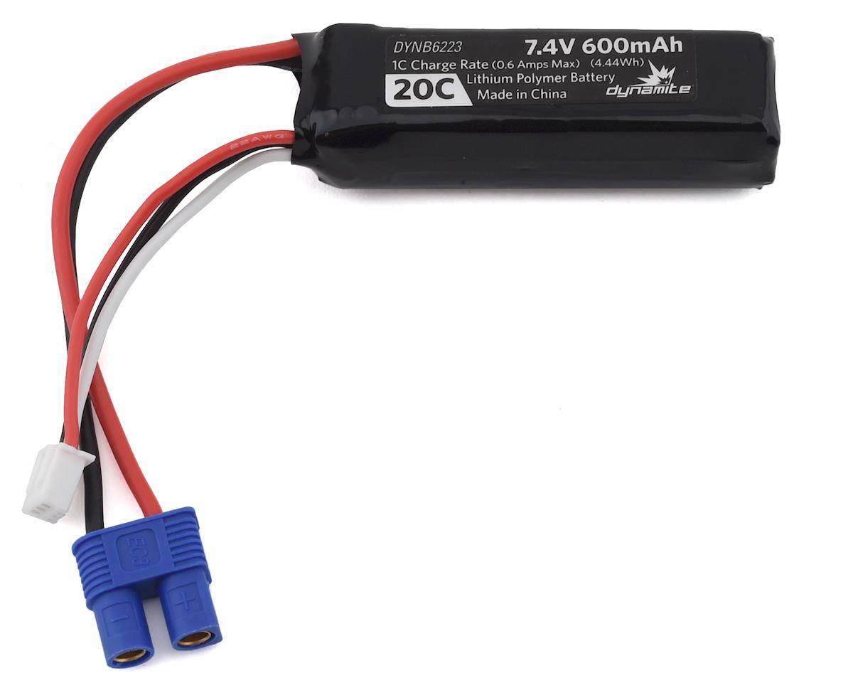 2S LiPo Battery Pack 20C (7.4V/600mAh)