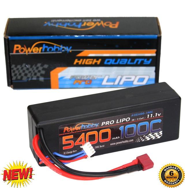 3s 11.1v 5400mah 100c lipo Battery w Deans Plug Hard Case