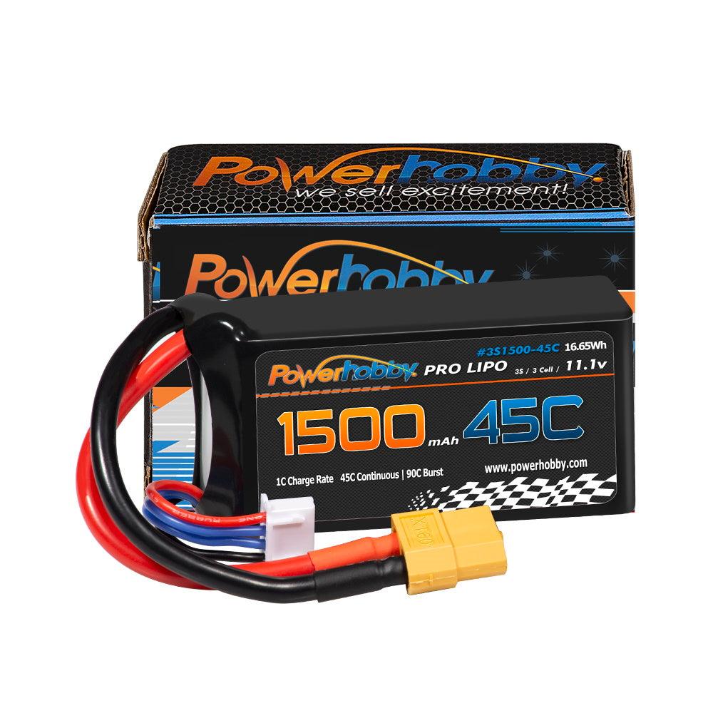 3S 11.1V 1500mAh 45C Lipo Battery with XT60 Connector 3-Cell