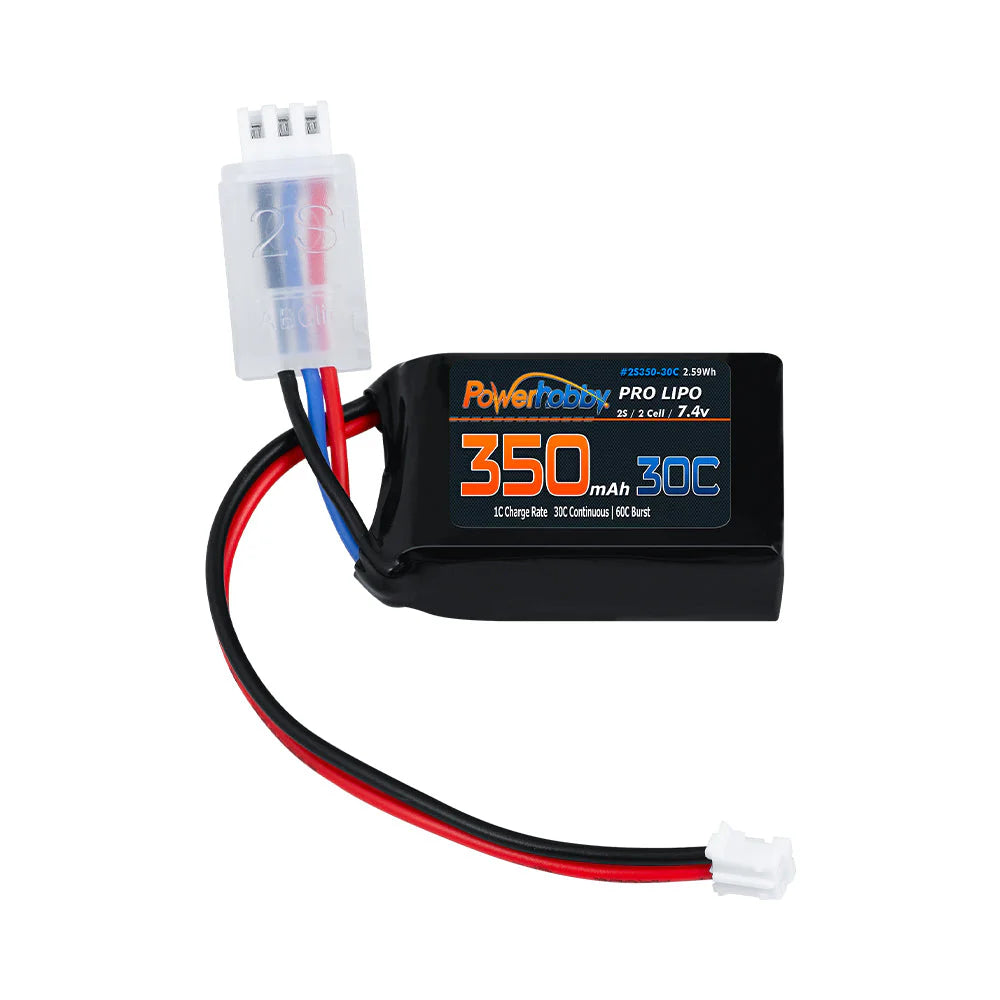 7.4V 350mAh 2S 50C LiPo Battery w PH2.0 Plug Fits Losi Mico-B