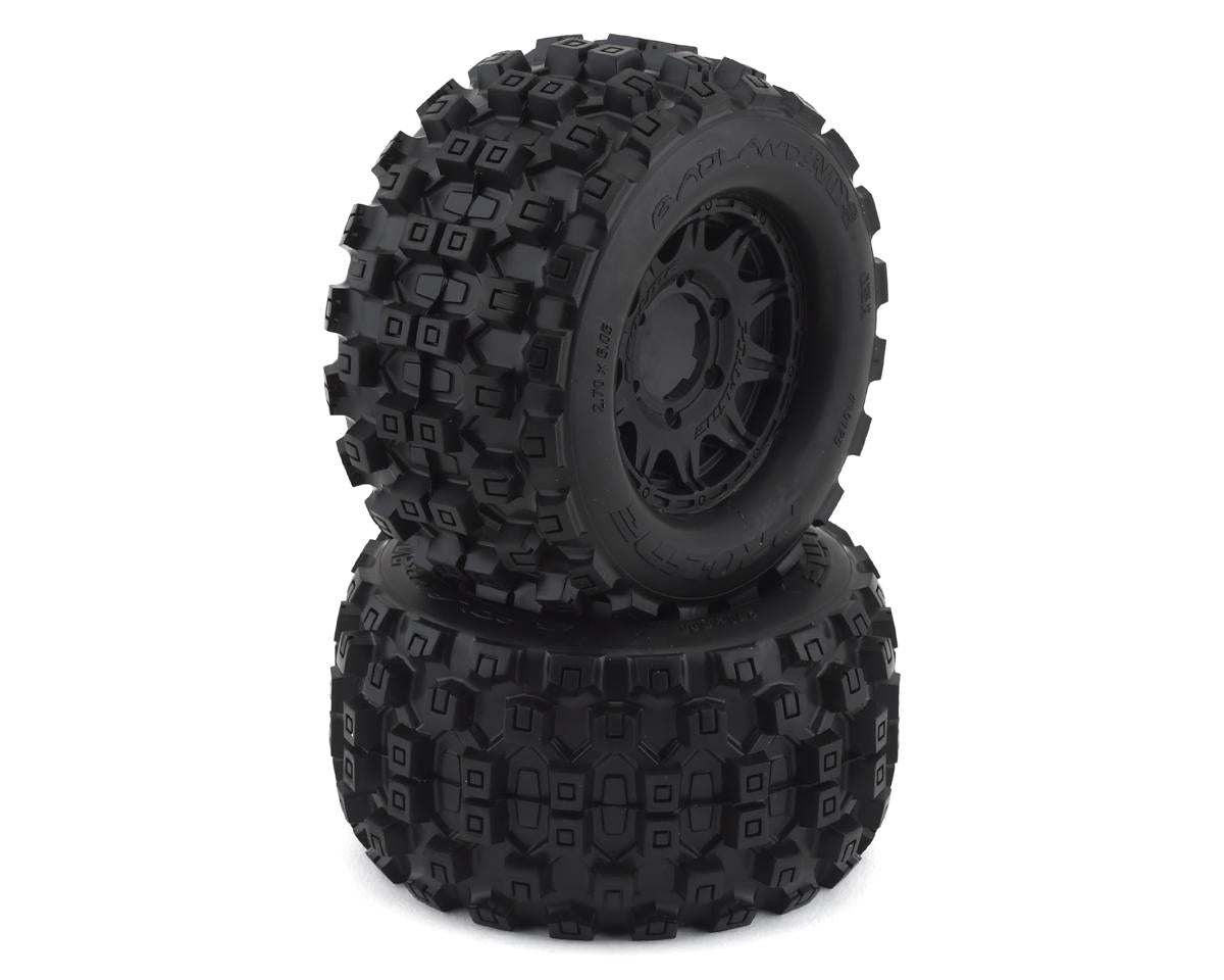 Badlands MX28 2.8" Pre-Mounted Tires w/Raid 6x30 Wheels (2) (M2) (Black) w/Removable Hex