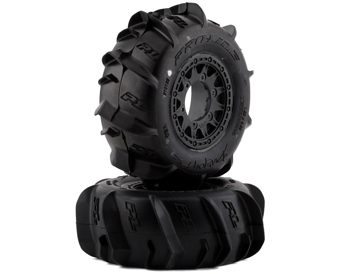 Pro-Line Dumont Paddle 2.2/3.0 Pre-Mounted Tires w/Raid Wheels (Black) (2) (Z3) w/12mm Removable Hex