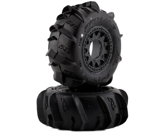 Pro-Line Dumont Paddle 2.2/3.0 Pre-Mounted Tires w/Raid Wheels (Black) (2) (Z3) w/12mm Removable Hex