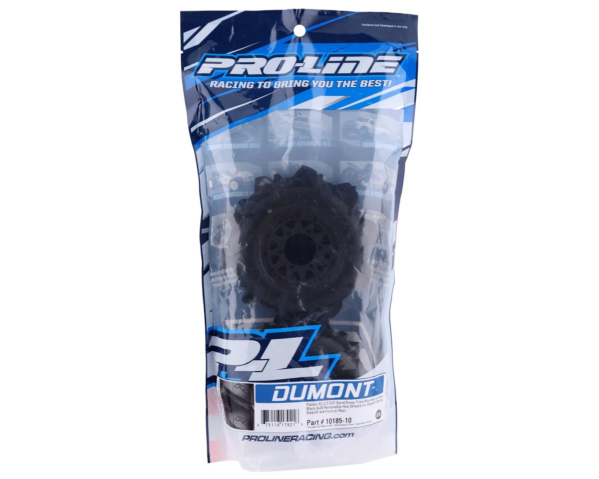 Pro-Line Dumont Paddle 2.2/3.0 Pre-Mounted Tires w/Raid Wheels (Black) (2) (Z3) w/12mm Removable Hex