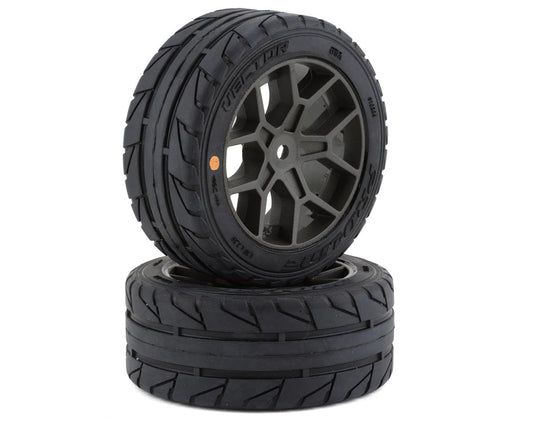 Pro-Line Vector 35/85 2.4" Belted Pre-Mounted On-Road Tires (Grey) (2) (S3) w/14mm Hex