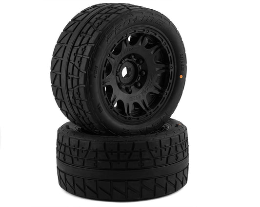 1/6 Menace HP Belted Pre-Mounted 8S Monster Truck Tire (Black) (2) (G8) w/24mm Hex