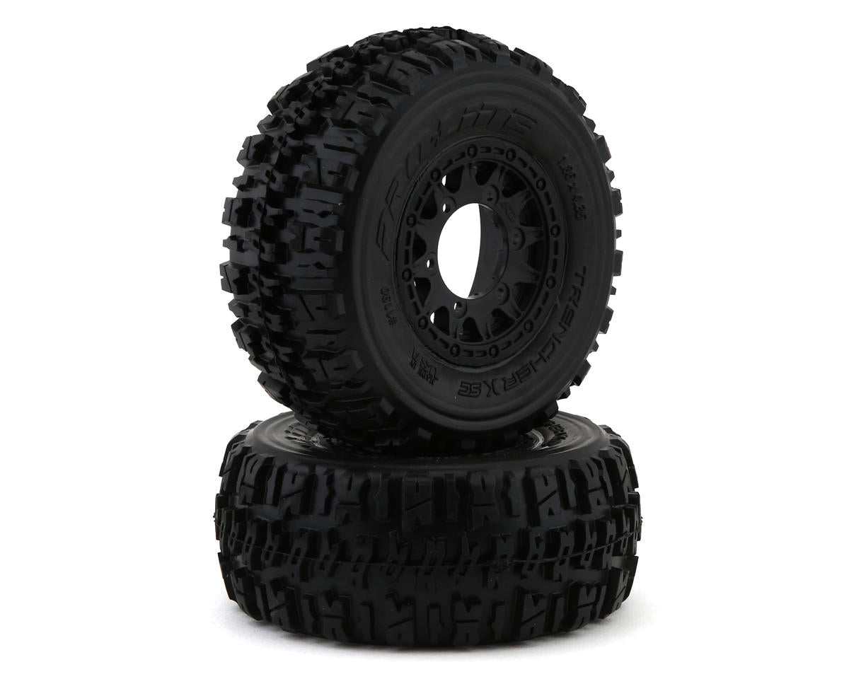 Pro-Line Trencher X SC 2.2/3.0 Tires w/Raid Wheels (Black) (2) (M2) w/12mm Removable Hex