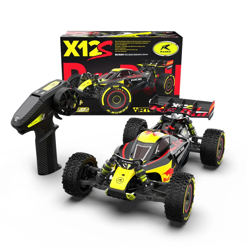 Rlaarlo 1/12 Metal Brushless 4WD RTR Buggy,X12S - Black/RED Comes with 3S Battery