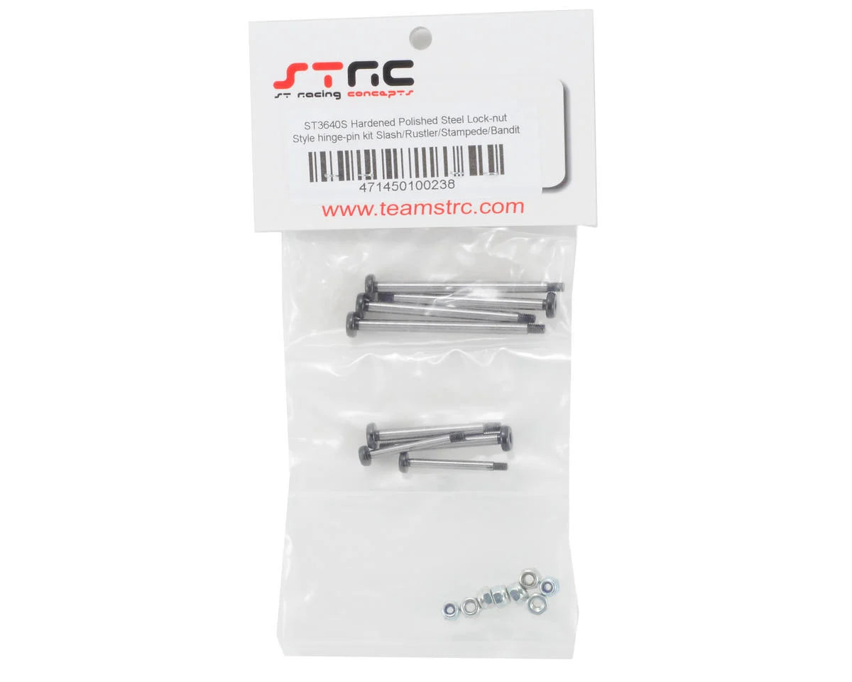 ST Racing Concepts Polished Steel Hinge Pin for Traxxas Slash w/Lock Nuts (Silver)