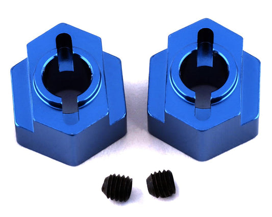 DR10 Aluminum Rear Hex Adapters (2) (Blue)