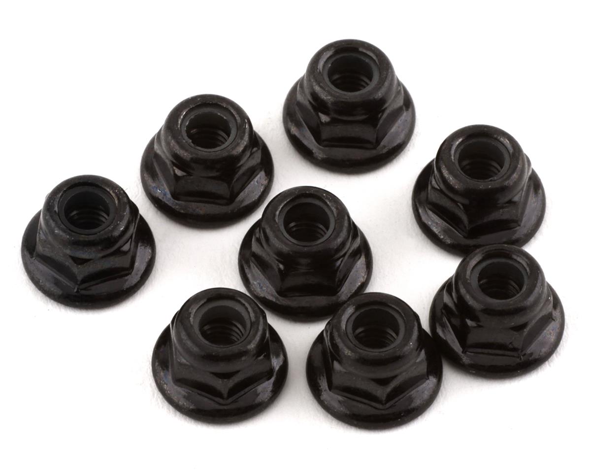 3mm Flanged Nylon Nuts (Black) (8)