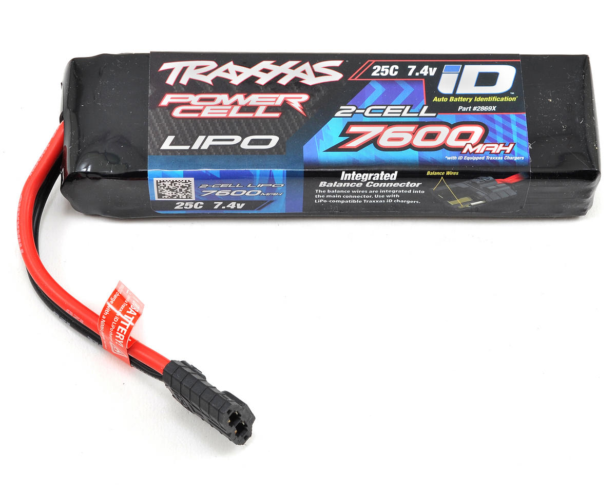 2S "Power Cell" 25C LiPo Battery w/iD Traxxas Connector (7.4V/7600mAh)