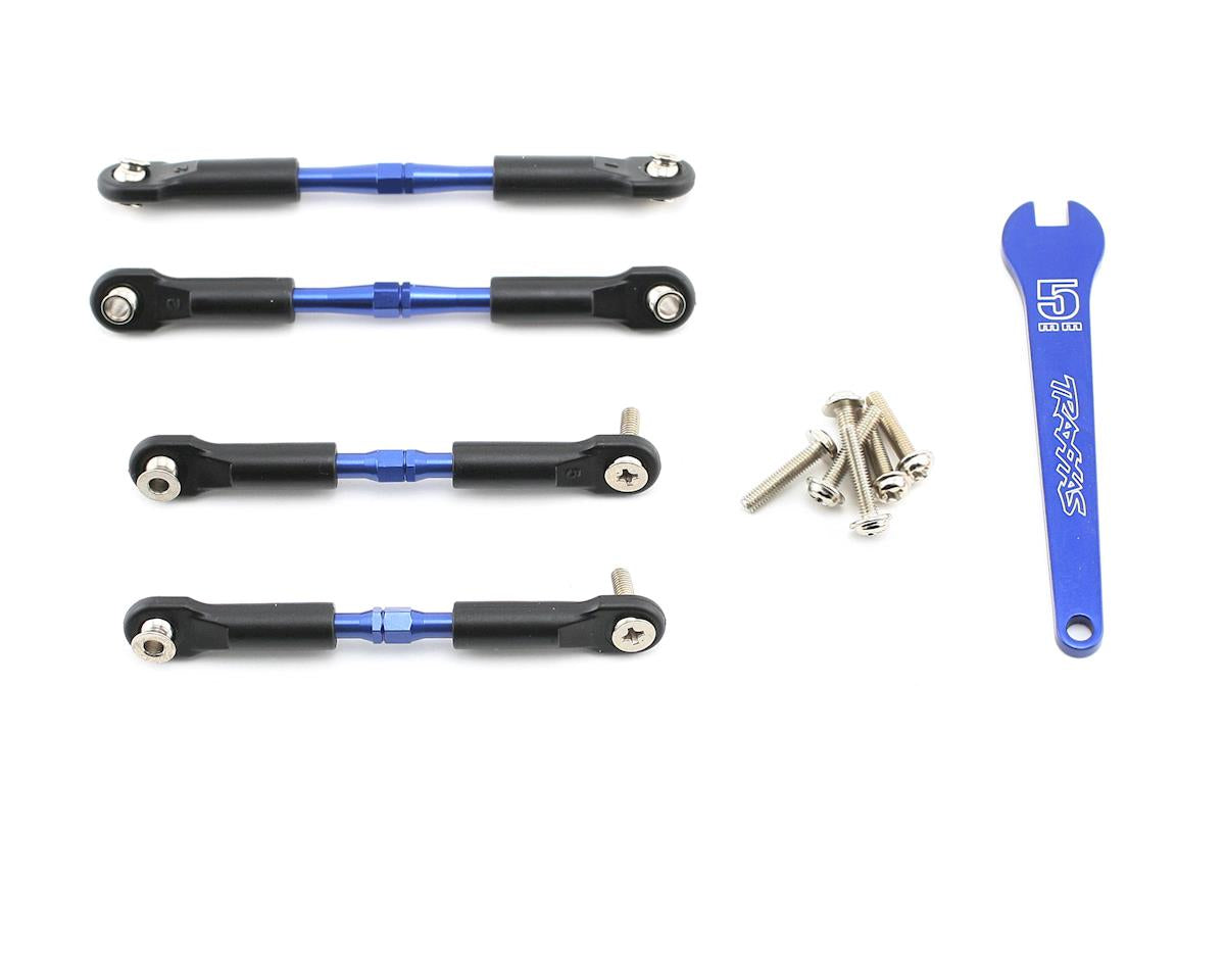 Aluminum Turnbuckle Camber Link Set (Blue) (4)