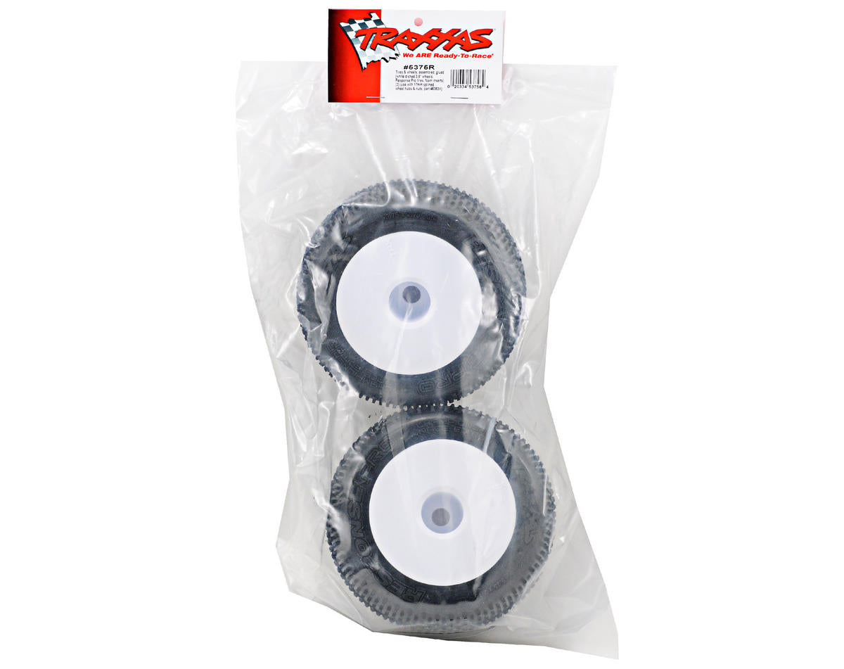 Response Pro Pre-Mounted 3.8" Tires w/17mm Dish Wheel (2) (White)