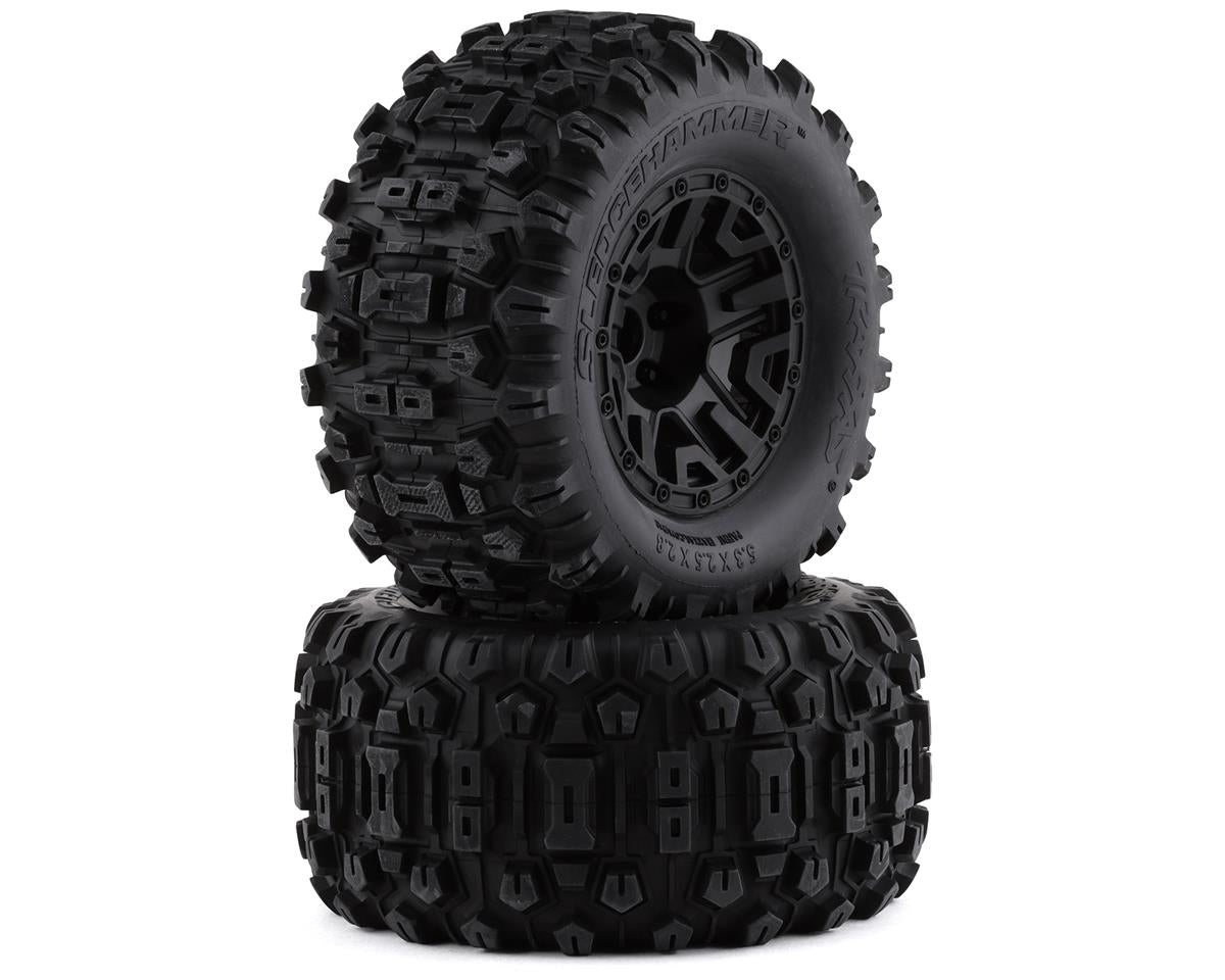 Sledgehammer 2.8" Pre-Mounted Tires w/12mm Hex (2) (Black)