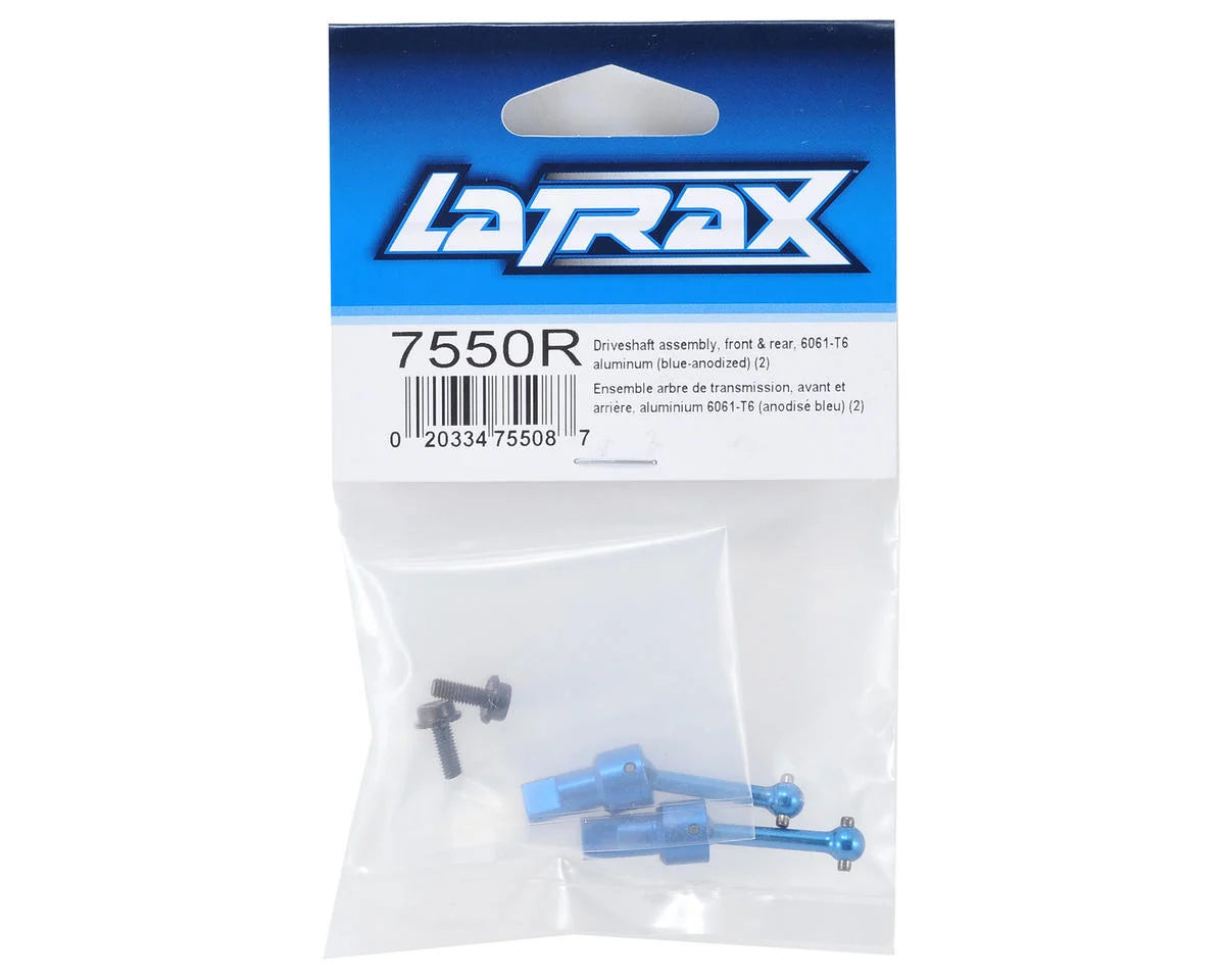 Aluminum Driveshaft Assembly (Blue) (2) LaTrax 1/18 Rally