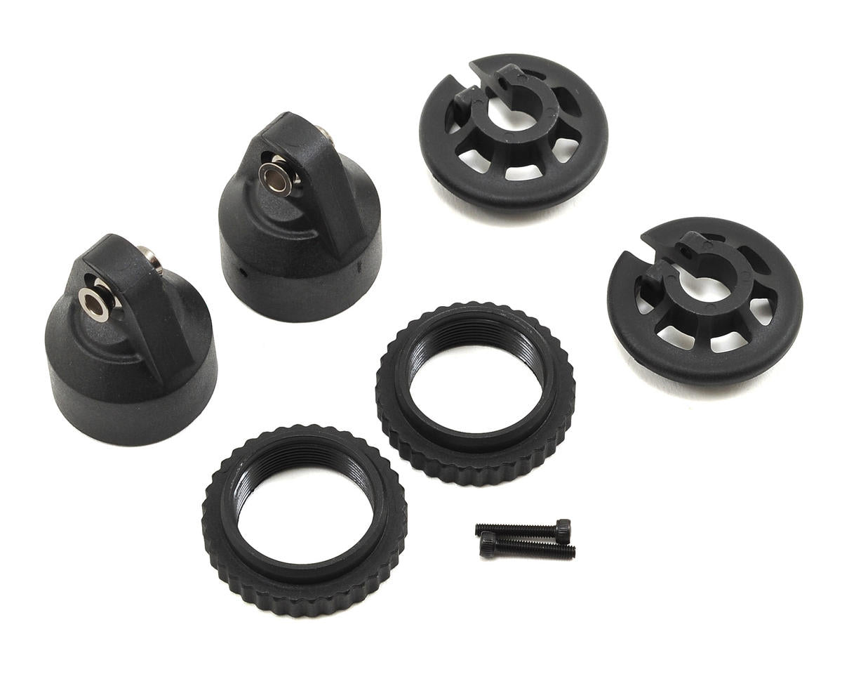 X-Maxx/XRT GTX Shock Cap, Spring Collar & Adjuster Nut (2)