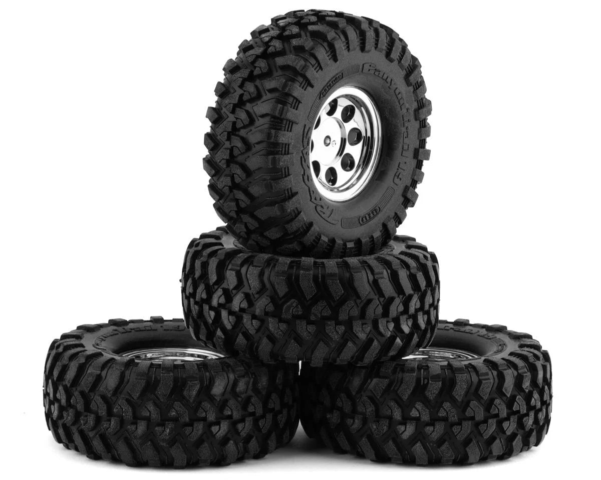 TRX-4 Pre-Mounted Canyon Trail 1.9" Crawler Tires w/8-hole Mag Wheels (Chrome) (4)